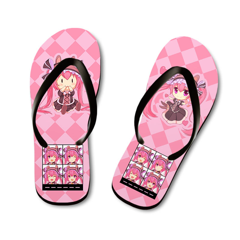 Personalized Patterned Leather Shoelace Flip Flops