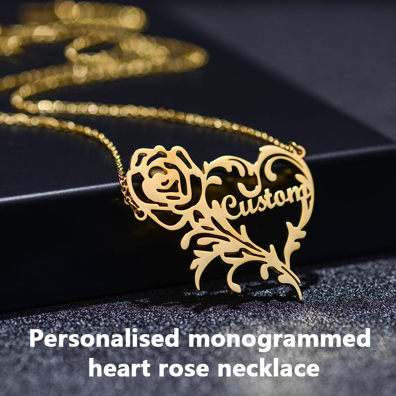 Rose Love Customized Titanium Steel Necklace