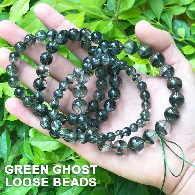 Natural Green Specter Green Crystal Loose Beads-2PCS