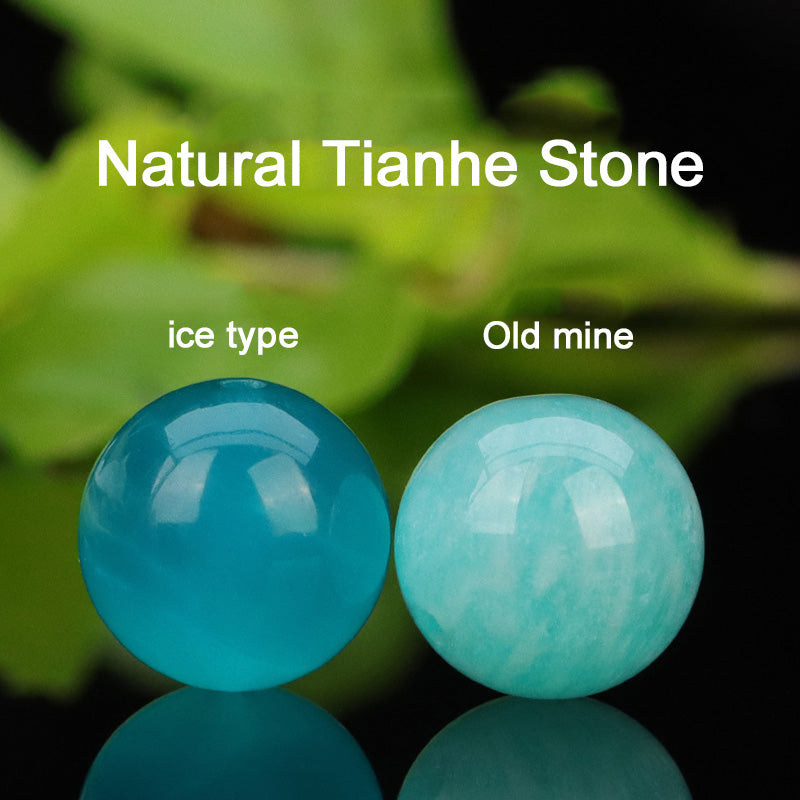 Natural Ice Crystal Tianhe Stone Loose Beads