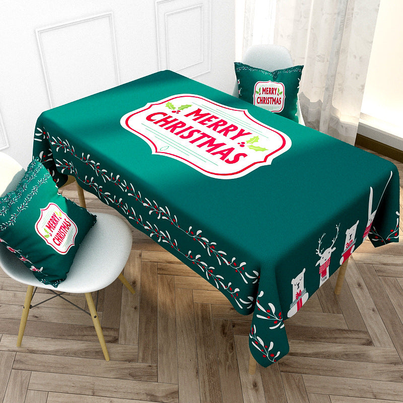 Customizable Rectangular Washable Tablecloth Dust and Wrinkle Resistant for Restaurant, Picnic, Indoor Dining