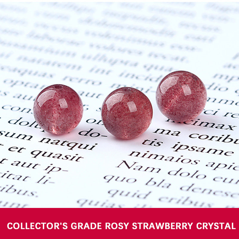 Natural Strawberry Pink Crystal Loose Beads-Reddish