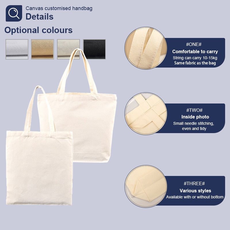 Customizable Tote Bags Casual Shopping Bags