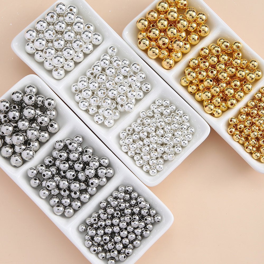 Acrylic Round Spacer Beads DIY Bracelet Accessories-10PCS