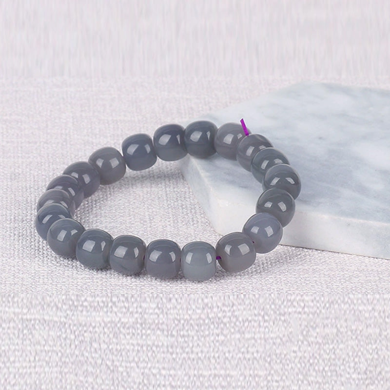 Natural Purple Hetian Jade Loose Beads