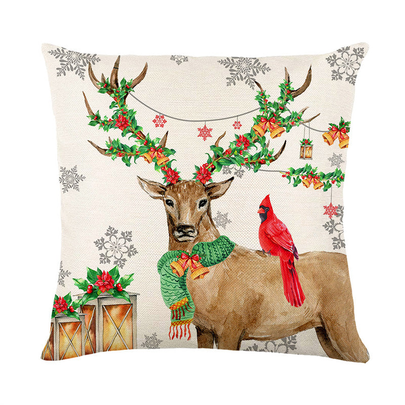 4PCS Christmas Pattern Pillow Cover