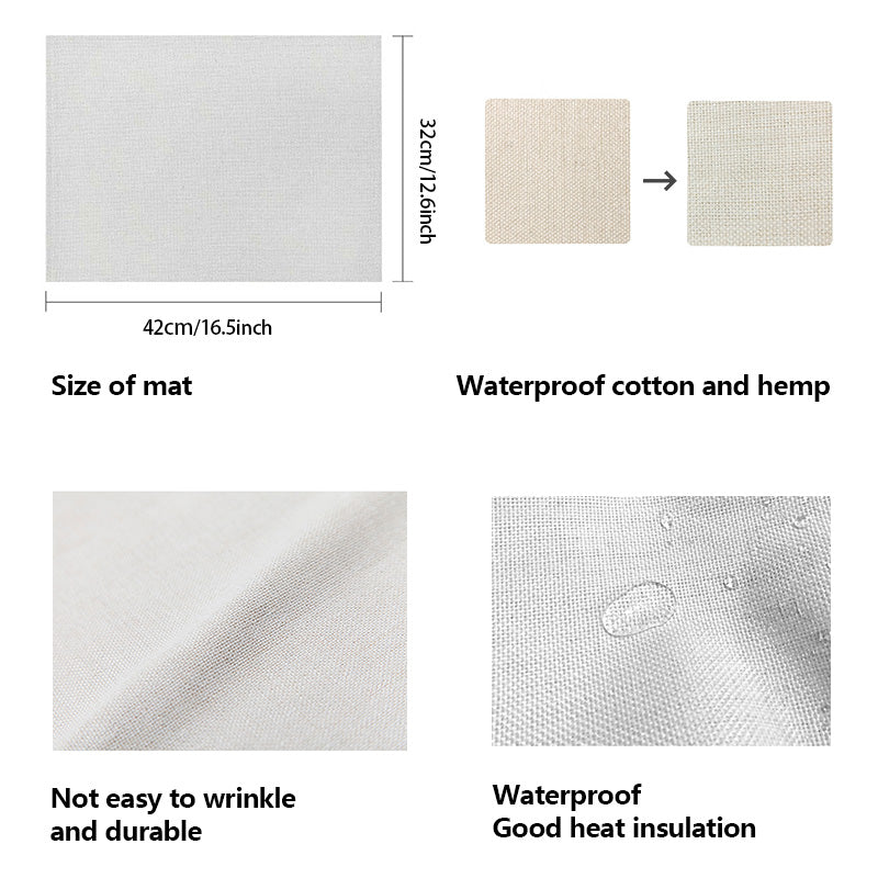 Printed Cotton Linen Placemats