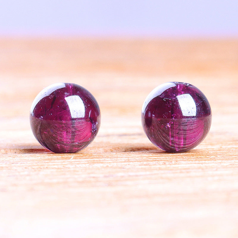 Natural Amethyst-Garnet Crystal Loose Bead