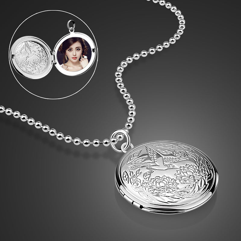 Round Locket Custom Engraved Necklace