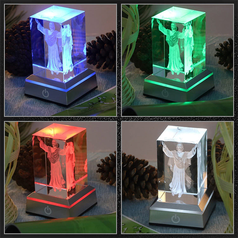 Customized 3D Crystal Photo Laser Etched Gift